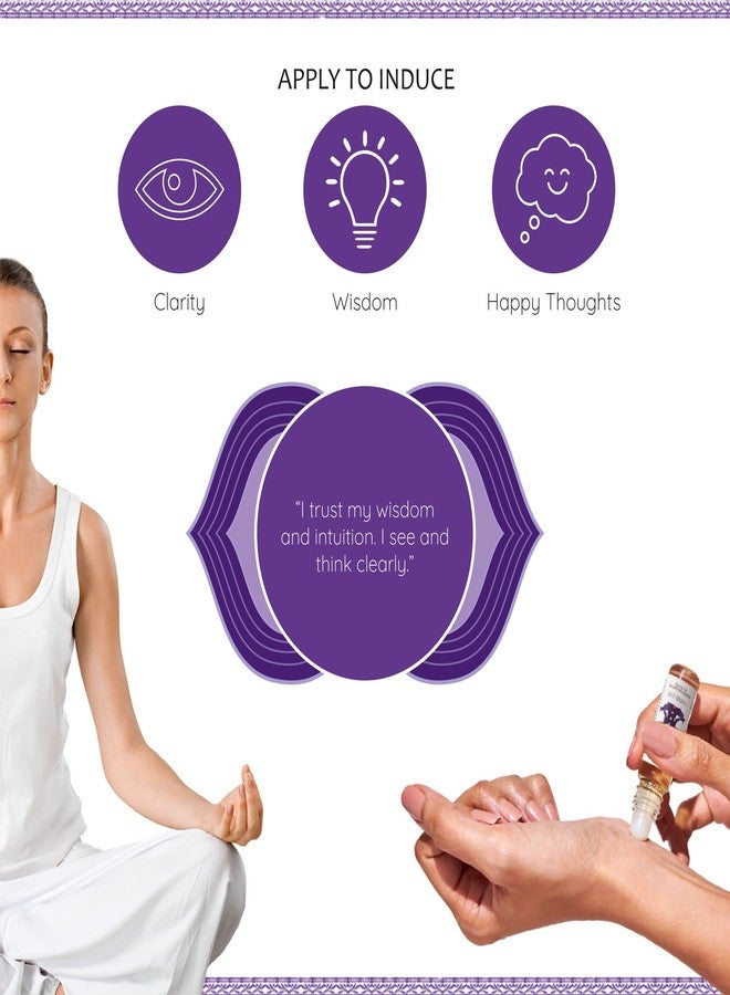 Aromafume Third Eye Chakra Essential Oil Roll-On Blend by Aromafume | 10ml/0.33 fl oz | Ajna | Aromatherapy Oils for Chakra Balance | Rose & Juniper Extracts | Amethyst Incense for Meditation, Yoga, Reiki - Image 5